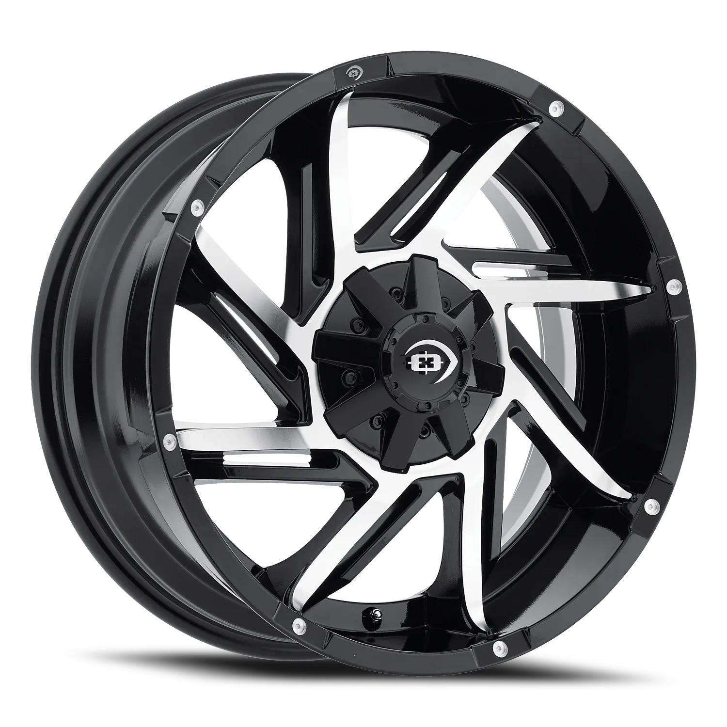 VISION 422 20X9 GLOSS BLACK MACHINED FACE WITH RED TINT